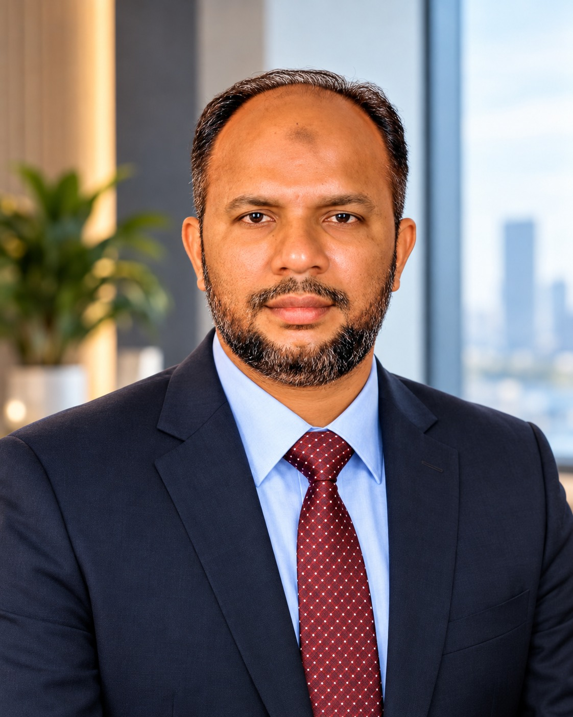 Professional executive portrait of Mushtaq Ahmed, seafood entrepreneur and international trade professional